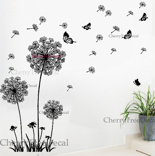 Adesivo murale farfalla fiore