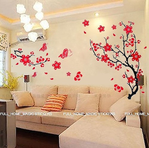 Adesivi murali albero - , fiori