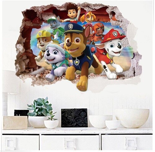 Adesivi murali paw patrol - murali, 3d