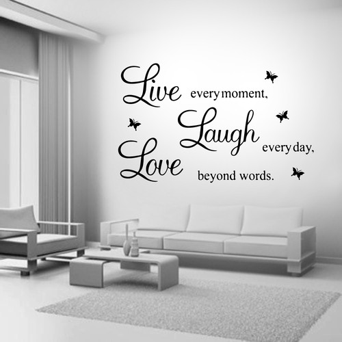 Adesivi parete live laugh - adesivi,